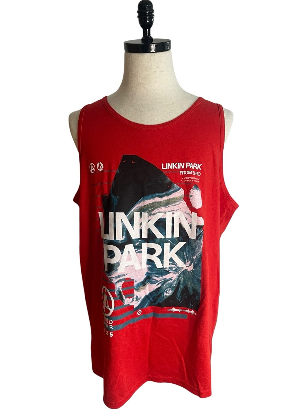 Linkin Park From Zero World Tour 2025 Jagged Graphic Tank Top Red